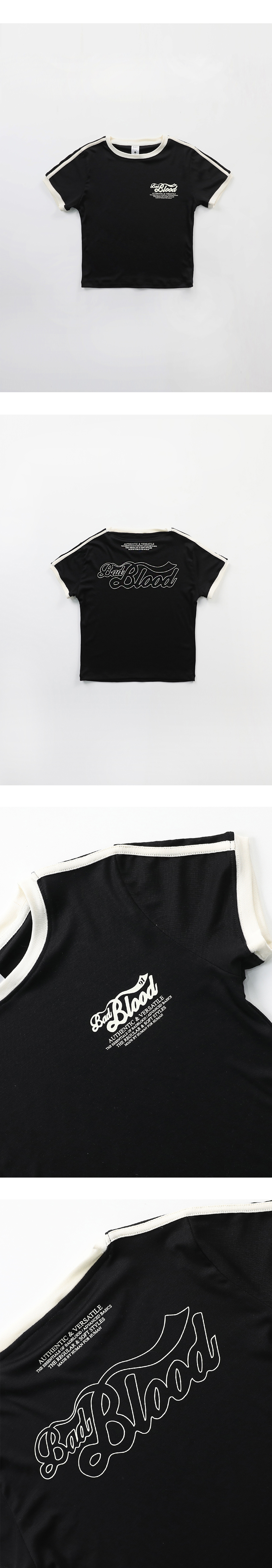 ★BADBLOOD★ Script Logo Slim T-Shirt Black MUSINSA | BADBLOOD Vintage Logo Slim T-shirt - Black