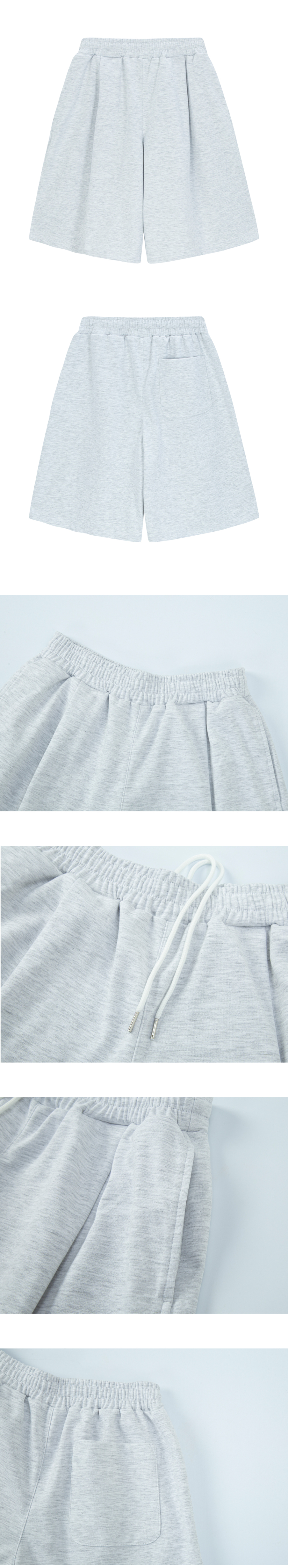 와이드 원턱 버뮤다 쇼츠 [오트밀] 상품디테일컷