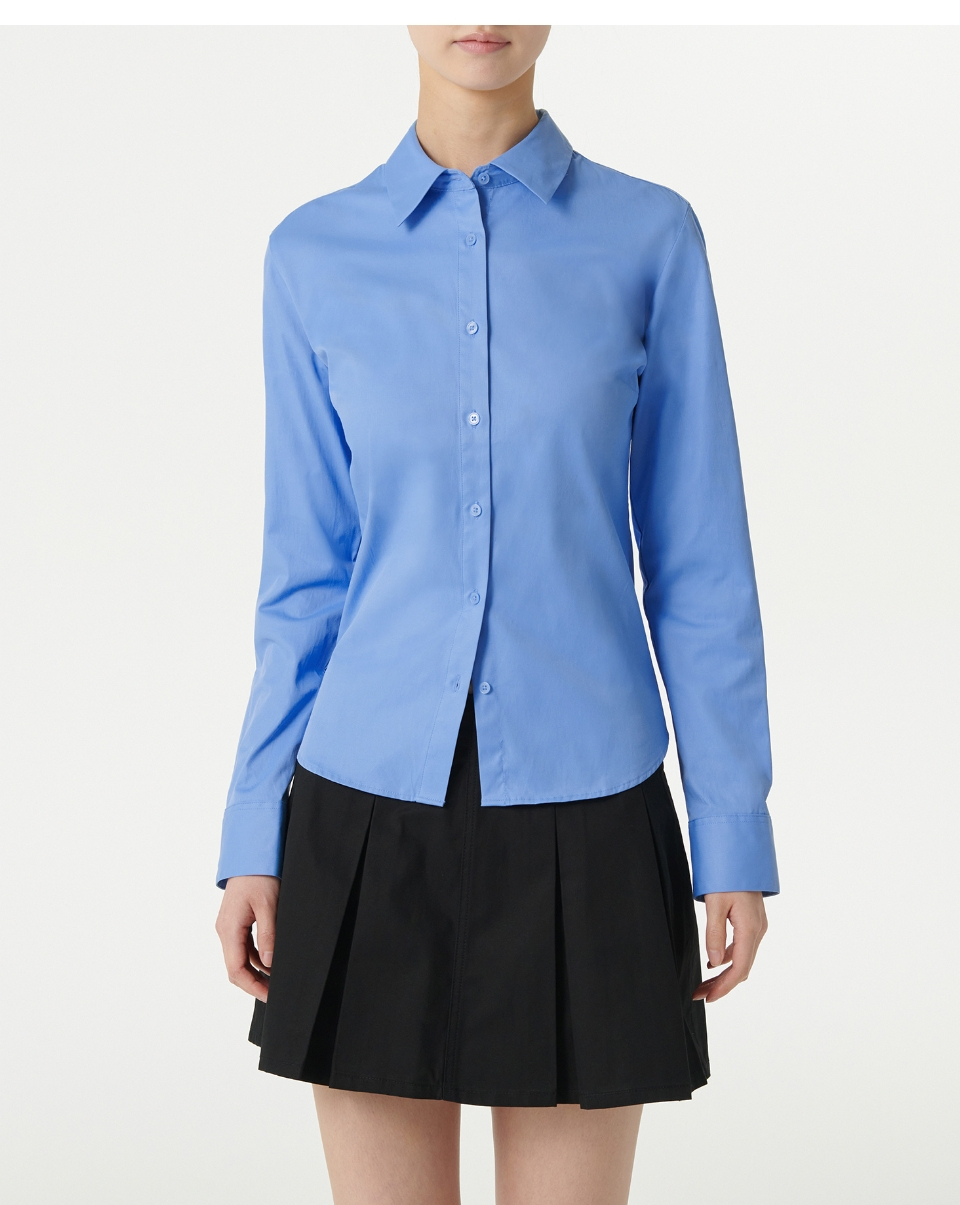 WOMENS SLIM FIT SHIRT #韓韶禧同款! - 9 COLORS BLUE