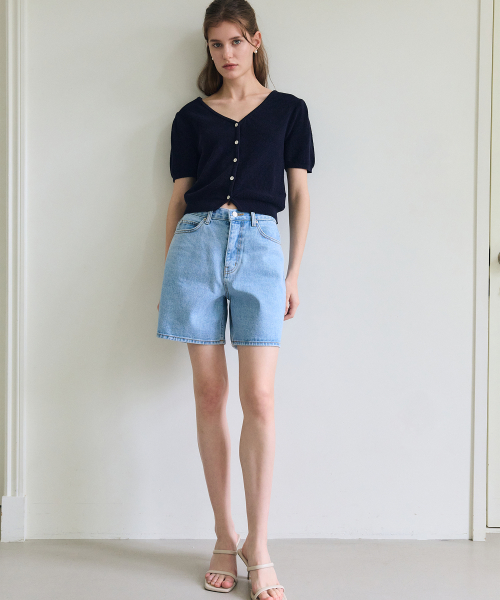 HALF DENIM PANTS / LIGHT BLUE