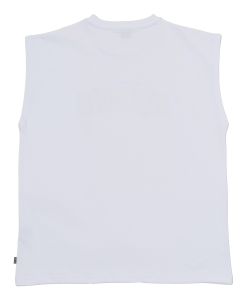 ORIGINAL PRINT SLEEVELESS WHITE
