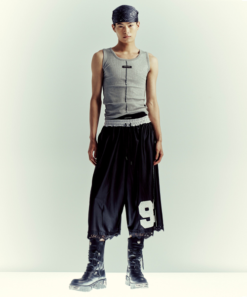 кружево Sateen Bermuda Pants_[Black]