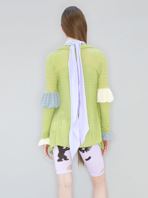 기준(KIJUN) Rumpled Puff Blouse Light Green - 사이즈 & 후기 | 무신사