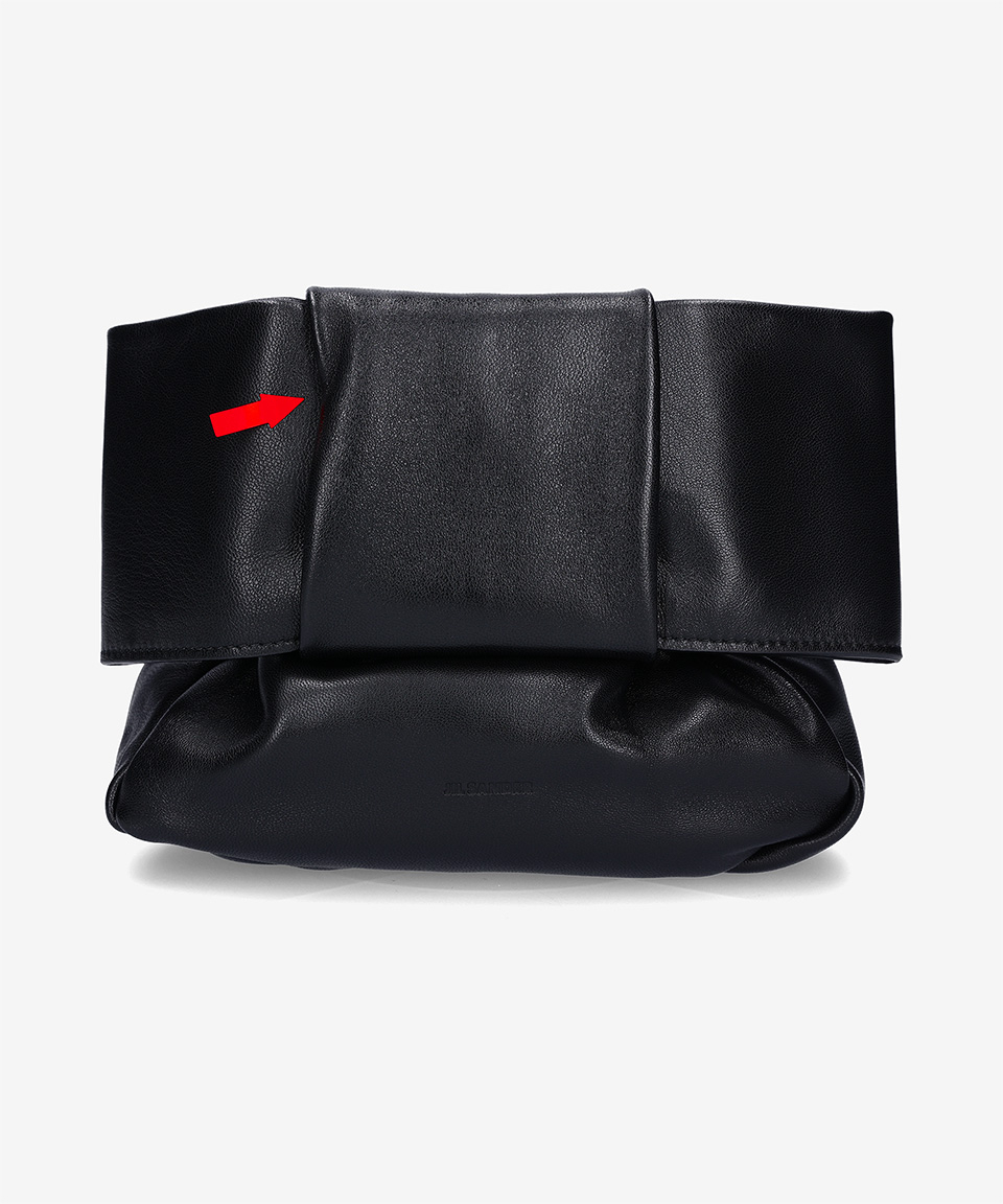 질 샌더(JIL SANDER) 보우 리본 숄더백 - 블랙