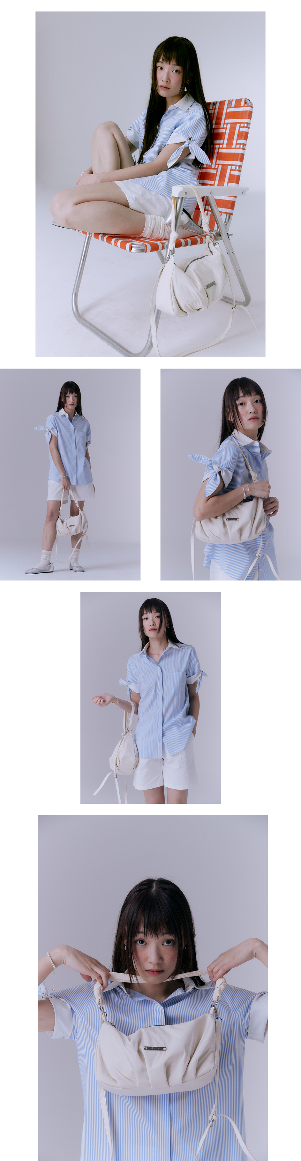 【Anyone more】Suin Nylon Shirring Shoulder Bag MUSINSA | SILN Shirring nylon shoulder bag (IVORY)