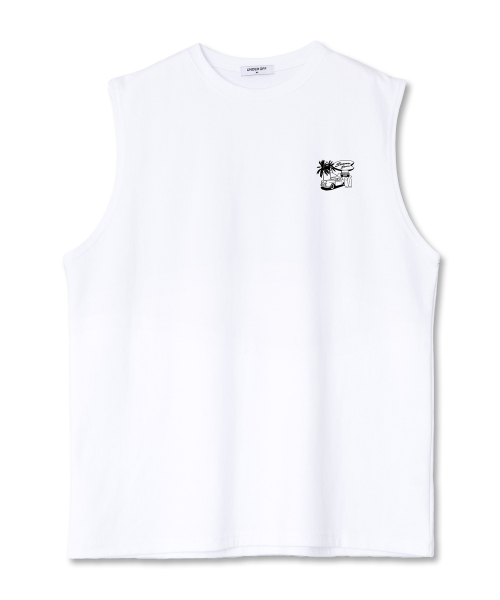 Свободная майка оверсайз для пляжа White/Black