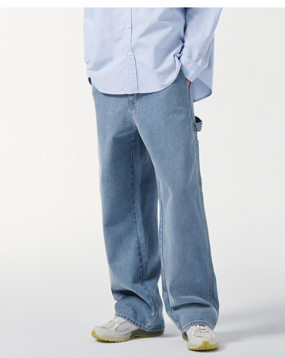 MUSINSA | MUSINSA STANDARD Denim wide carpenter pants [light