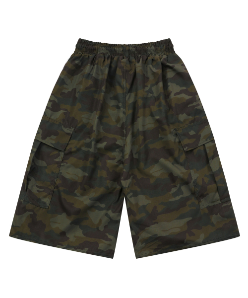 CAMO POLY BERMUDA HALF PANTS