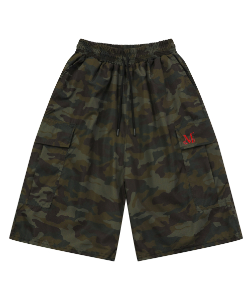 CAMO POLY BERMUDA HALF PANTS