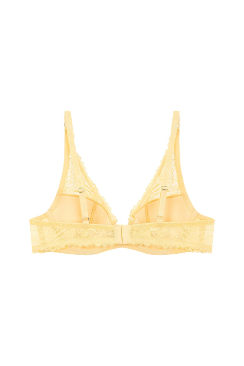 EMPORIO ARMANI UNDERWEAR Женский цветочный кружевной бюстгальтер Yellowish Beige 0824185507