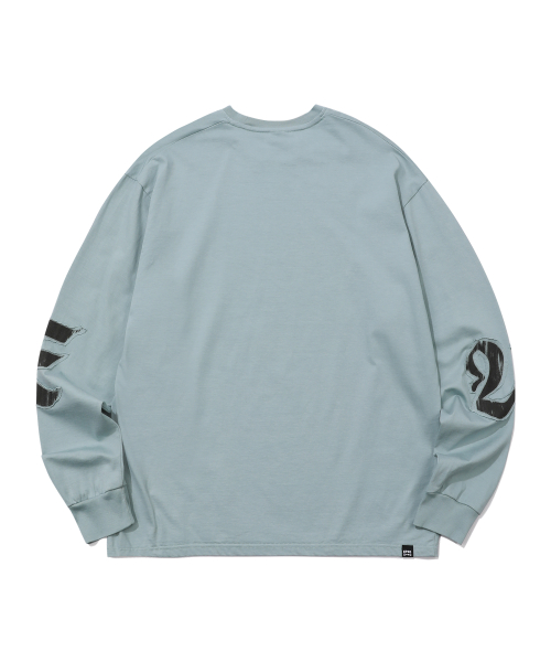 CUTTING PRINTING PATCH LONG SLEEVES_BLUE