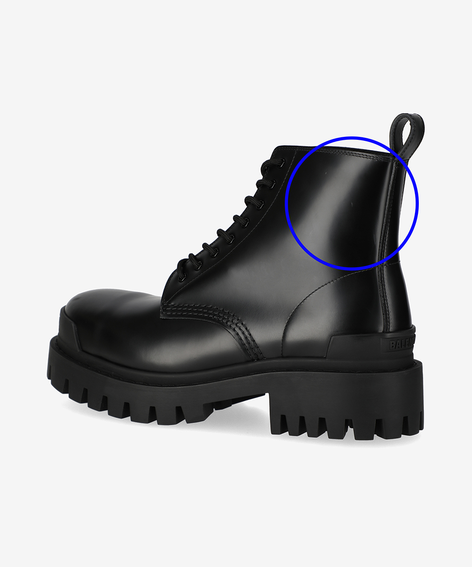 MUSINSA | BALENCIAGA Strike Lace-Up Boots - Black / 589338WA9601000