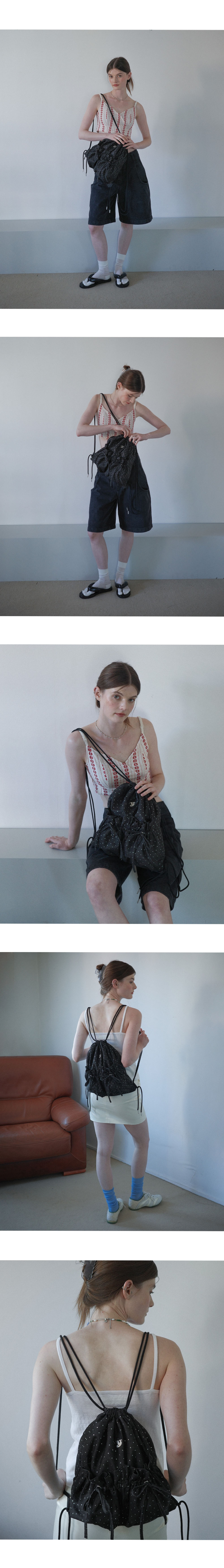 バックパック・リュック YEOMIM tie gym sack star black ☆YEOMIM☆Tie Gym Sack☆Star Black☆ バックパック・リュック