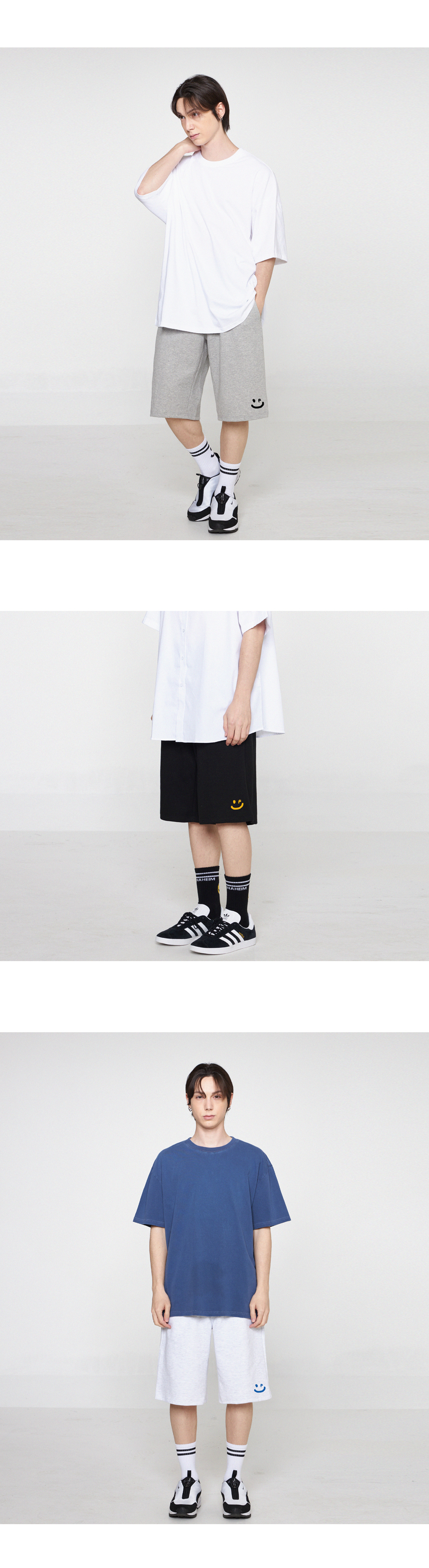 [GRAVER]★SMALL DRAWING SMILE BERMUDA TRAINING SHORTS Small Drawing Smile Training Shorts - GRAVER | 60% - Asian