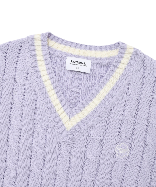 Женский вязаный жилет Clover Heart Lavender