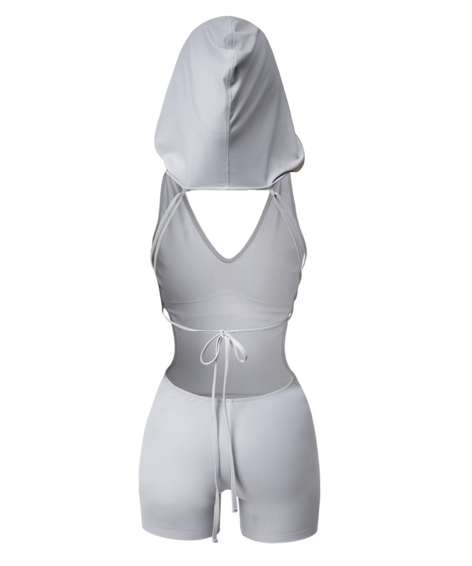 【OJOS】Thigh Slit Hoodie Monokini MUSINSA | OJOS Thigh Slit Hoodie Monokini / Grey