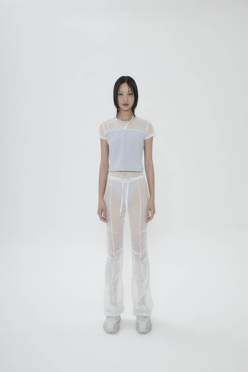 【OJOS】Sheer Over Tuck Pants White MUSINSA | OJOS Sheer Over Tuck Pants / White