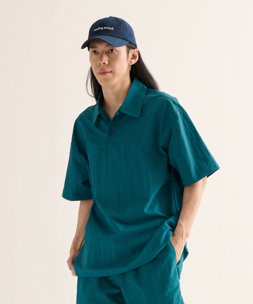 Нейлоновый анорак Standard с воротником (Green)