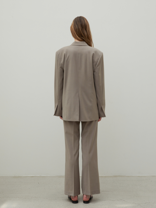 Wool-blend широкий Trouser бежевый