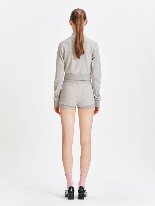 FITTED TRACK TOP [HEATHER GREY]