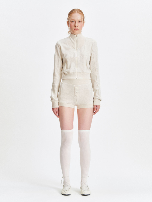 FITTED TRACK TOP [OATMEAL]