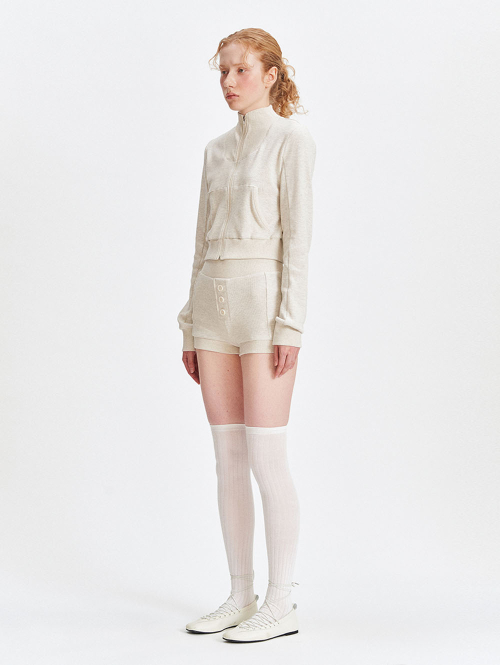 FITTED TRACK TOP [OATMEAL]