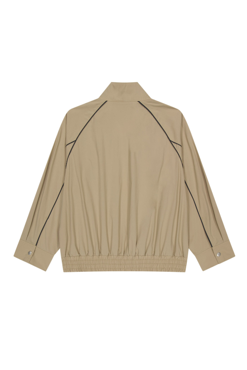 HIGH NECK SHIRT BLOUSON [BEIGE]