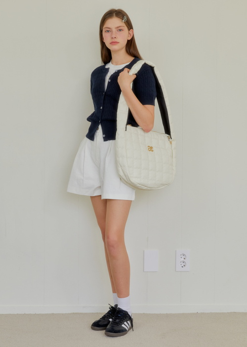 ANC GOLD BUTTON BERMUDA PANTS_IVORY