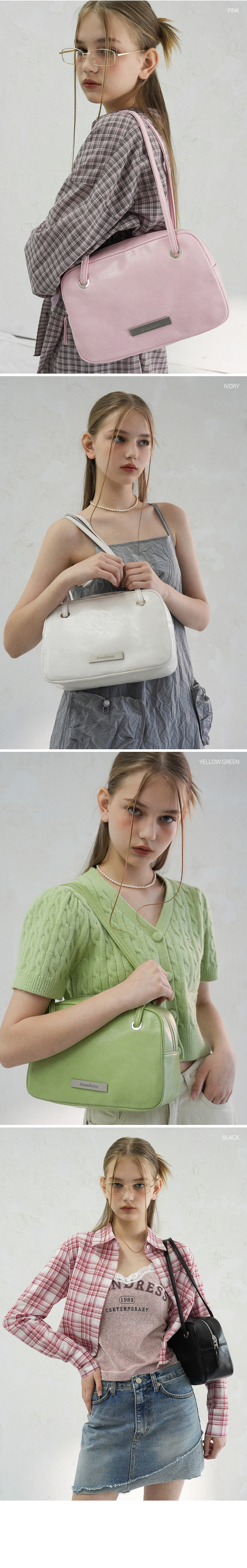 ☆AVANDRESS\t☆ Semi Square Shoulder Bag 6COL AD40AC02 Avandress) Semi Square Shoulder Bag | 6color