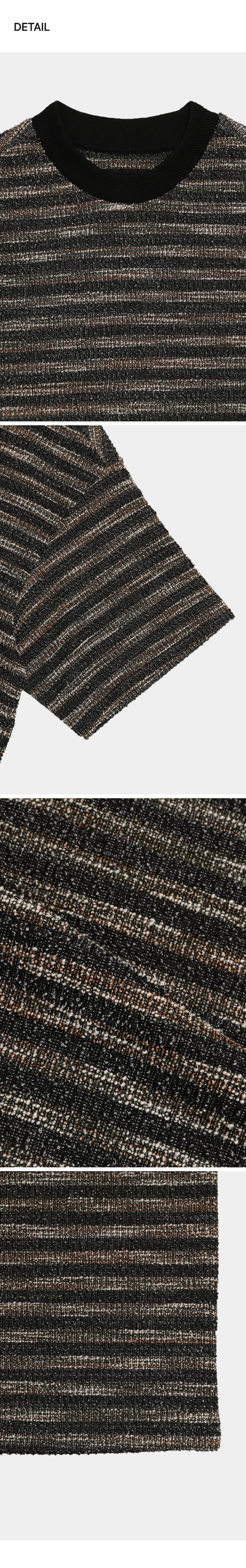 【MAISON MINED】21SS★ MIXED BOUCLE KNIT HALF SLEEVE MUSINSA | MAISON MINED MIXED BOUCLE KNIT HALF SLEEVE BLACK