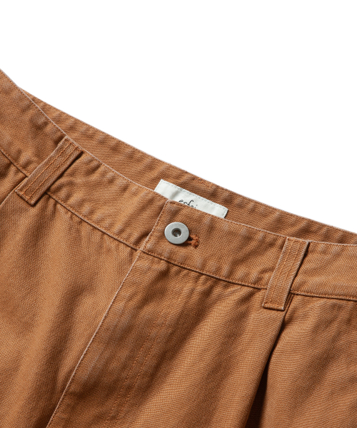 DOUBLE KNEE STONE SHORTS (CAMEL)