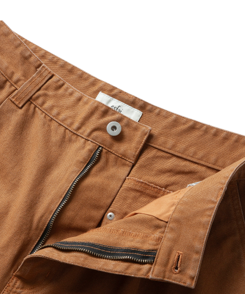 DOUBLE KNEE STONE SHORTS (CAMEL)