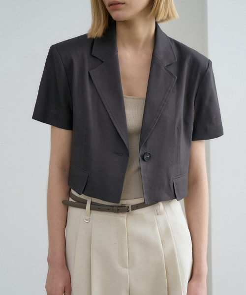 воротник лен половинка Jacket