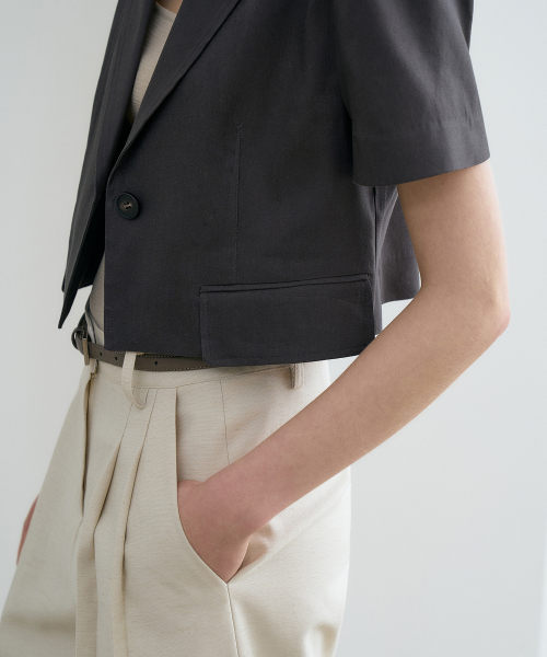 воротник лен половинка Jacket