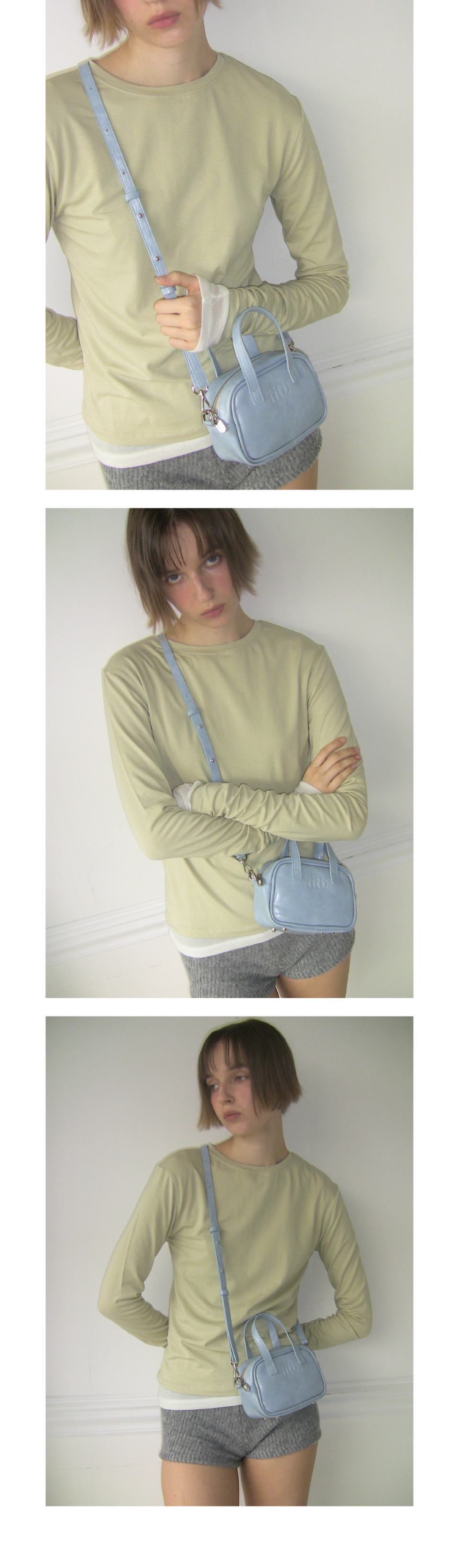 FILLINTHEBLANK★韓国★人気★Trapezoid Micro Bag 6色 MUSINSA | FILLINTHEBLANK Trapezoid Shoulder Bag (pale blue)