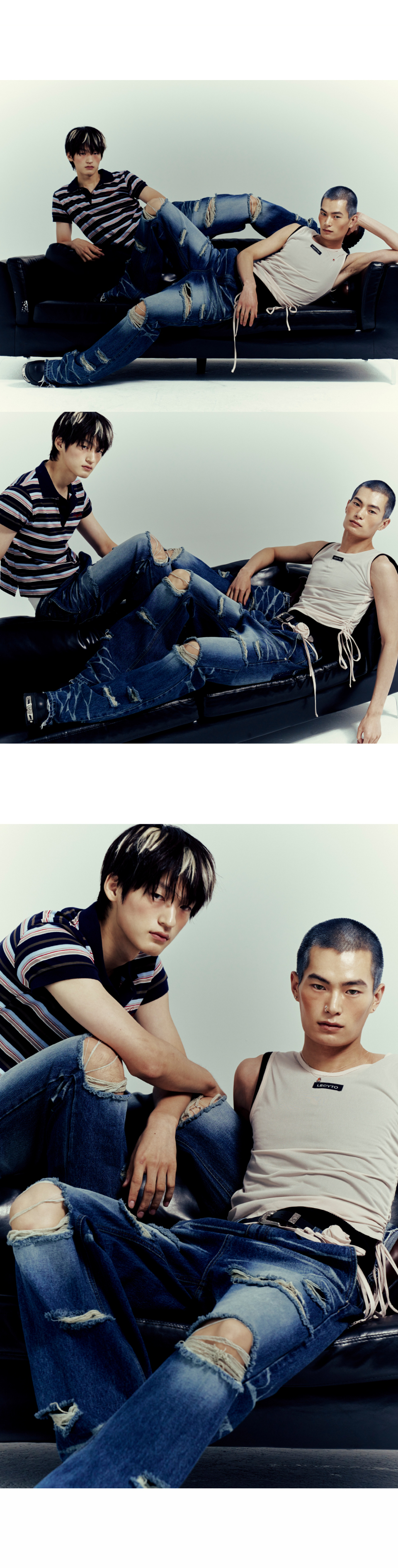 ★LECYTO★ Vintage Multi Stripe PKNavy MUSINSA | LECYTO Vintage Multi Stripe PK_[Navy]