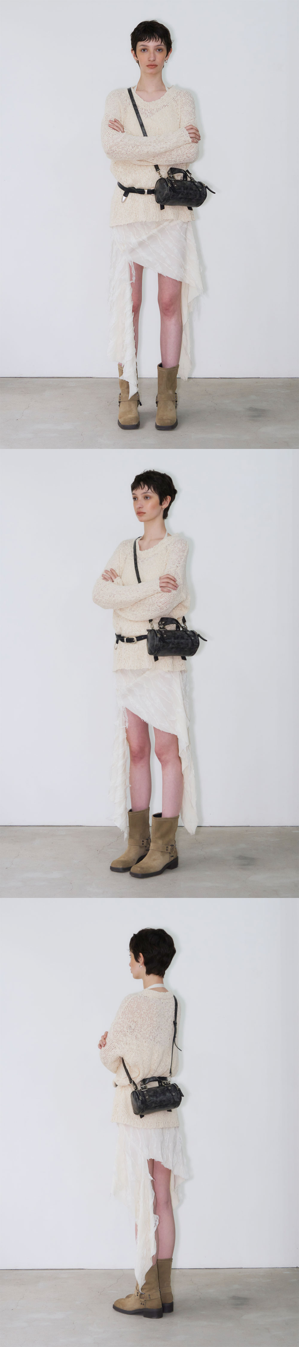 [SAND MUSEUM] オークバックミニ / 韓国発 MUSINSA公式 | SAND MUSEUM OAK BAG MINI [Crack Black]