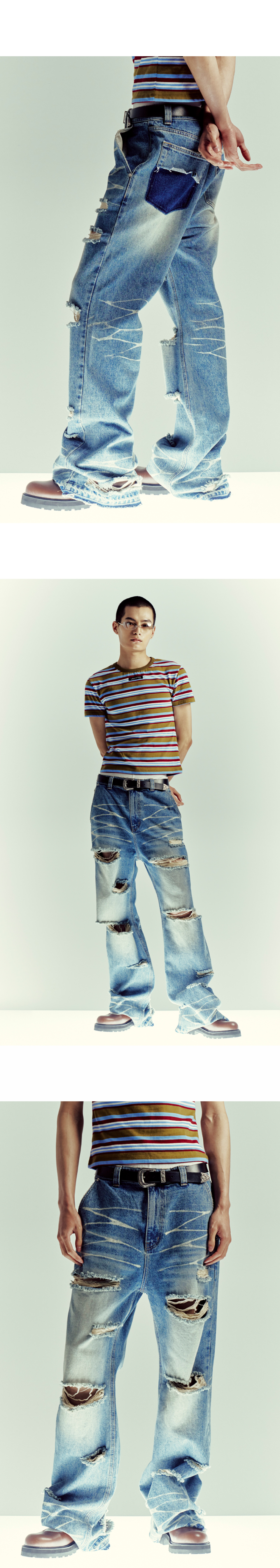 YOS_BM_SUD様リクエスト商品(Cat Washing Flare Denim Pants) MUSINSA | LECYTO Cat Washing Flare Denim Pants_[Black]