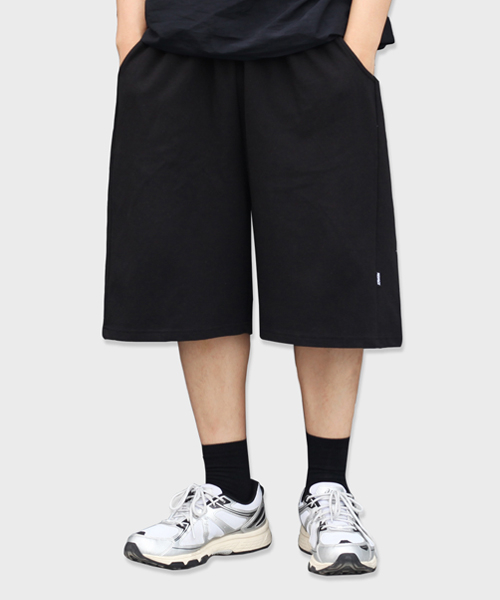 side panel bermuda sweat шорты (black)