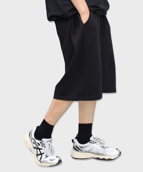 side panel bermuda sweat шорты (black)