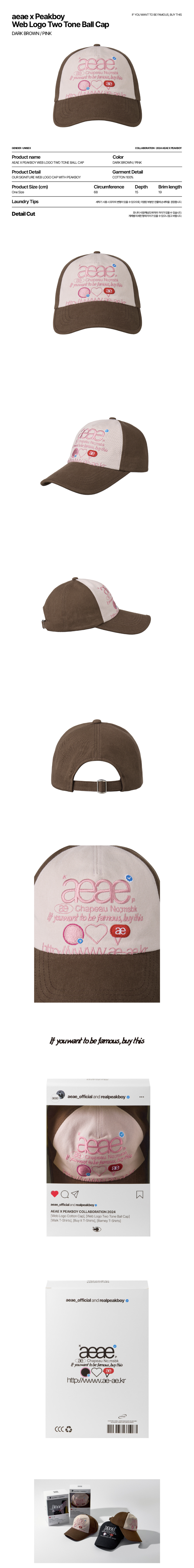 에이이에이이(AEAE) aeae X PEAKBOY WEB LOGO 5 PANNEL BALL CAP