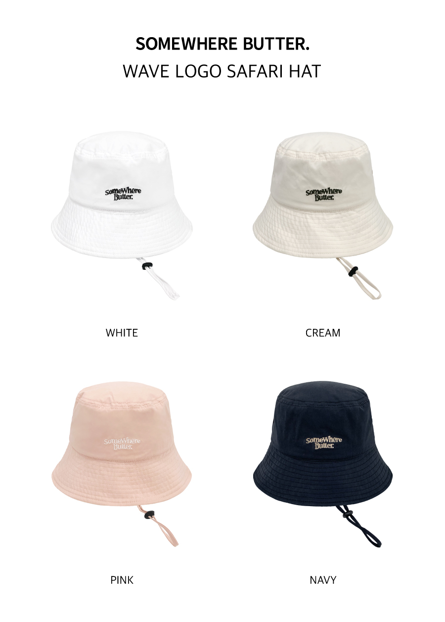 韓国ブランド [SOMEWHEREBUTTER] WAVE LOGO SAFARI HAT MUSINSA | SOMEWHEREBUTTER Vintage Wave Logo Safari Hat - 3Color