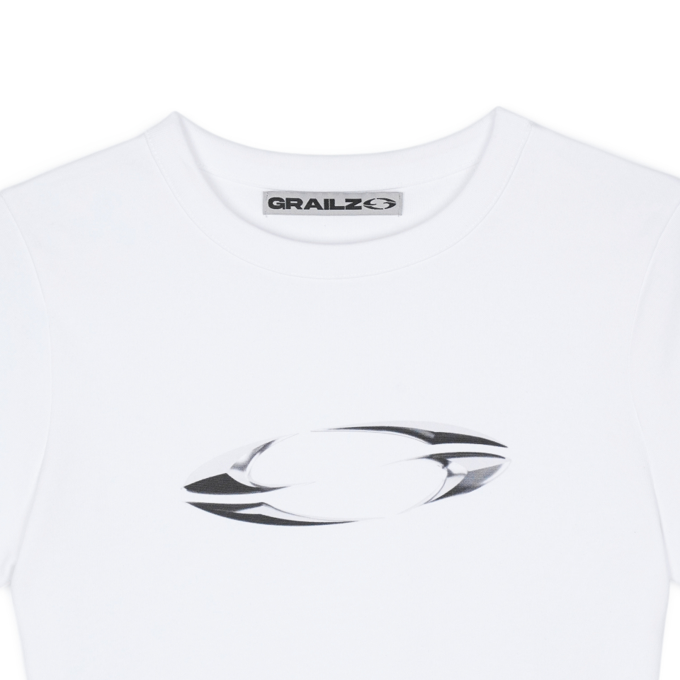 MUSINSA | GRAILZ 3D OVAL LOGO T-SHIRTS [WHITE]