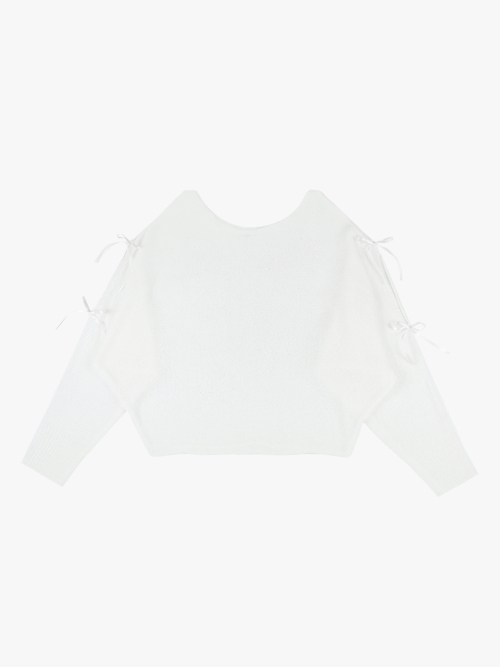 с вырезом лента SUMMER KNIT_WHITE
