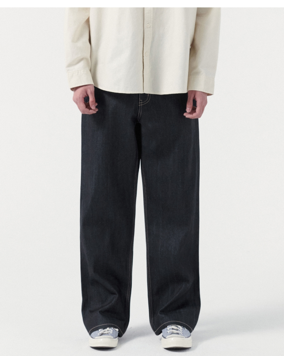 ★MUSINSA STANDARD★ Deep Indigo Wide Denim Pants MMCNP802-D MUSINSA | MUSINSA STANDARD Big Wide Denim Pants [Medium Indigo]