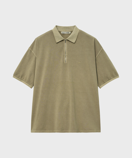 Пике на молнии pigment overfit (Beige)