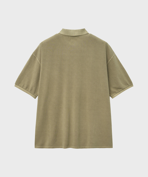Пике на молнии pigment overfit (Beige)