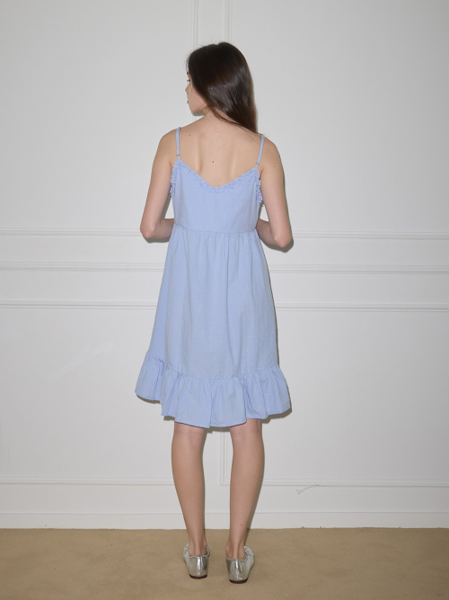 MJ_Ruffles v-neck one-piece pajamas