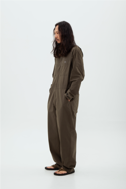 KTC X KNT VINTAGE хаки JUMPSUIT with embroidered logo