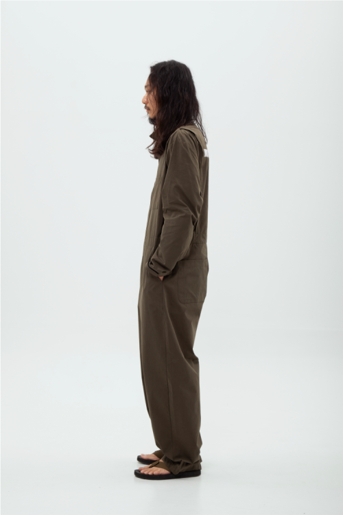 KTC X KNT VINTAGE хаки JUMPSUIT with embroidered logo
